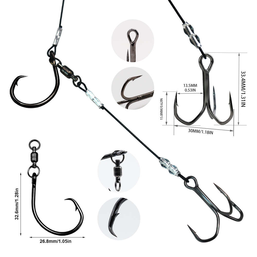 ZYZHE 1/3/5 Stück Stinger Rigs – Fishing Hook Circle Bewertung und Preis