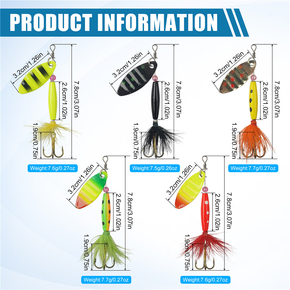 5/10/16 Stück Spinner Angelköd – Fishing Hook Treble Bewertung und Preis
