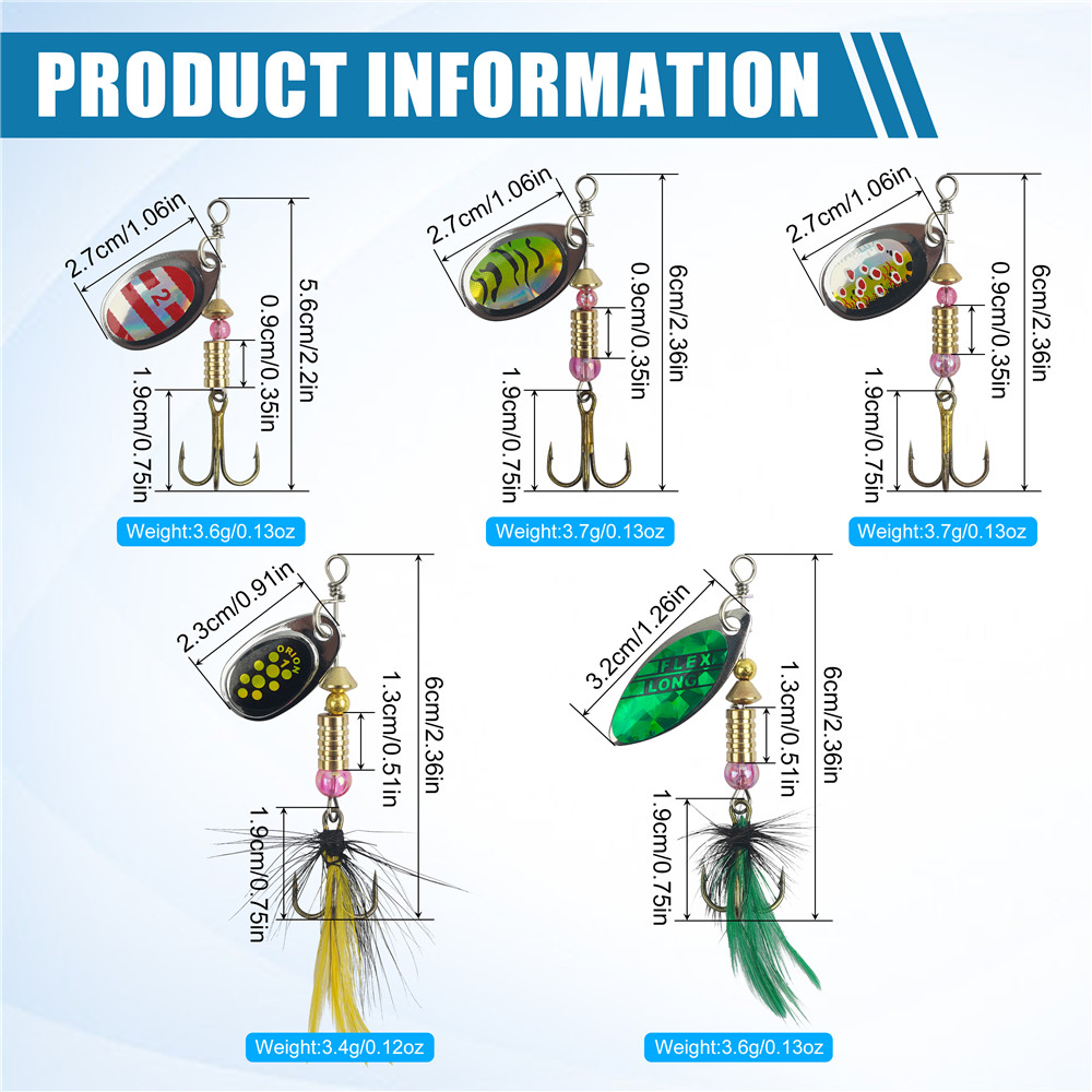 5/10/16 Stück Spinner Angelköd – Fishing Hook Treble Bewertung und Preis